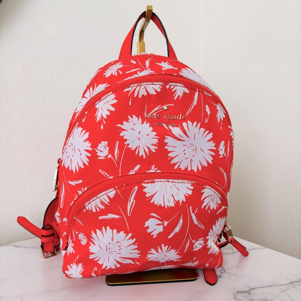 Kate Spade‎ Karissa Medium Orange and White Floral Backpack